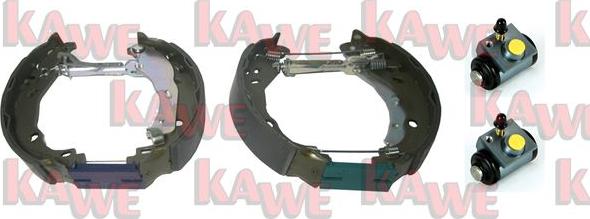 Kawe OEK816 - Комплект тормозных колодок, барабанные autodif.ru