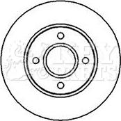 Key Parts KBD4983 - Тормозной диск autodif.ru