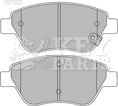 Key Parts KBP2000 - Тормозные колодки, дисковые, комплект autodif.ru