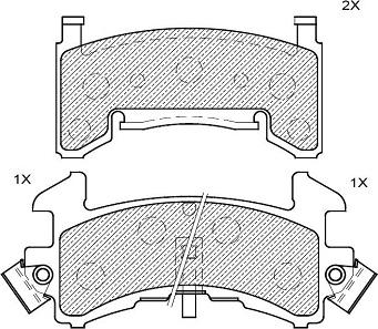 Oldsmobile 12376257 - Тормозные колодки, дисковые, комплект autodif.ru