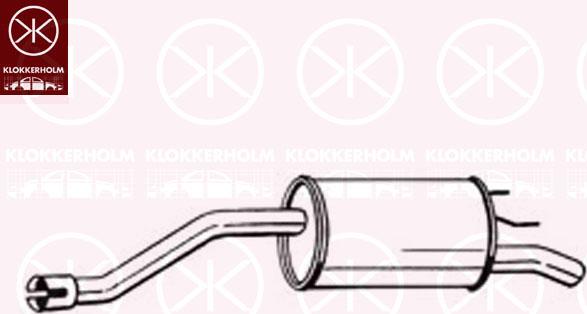 Klokkerholm 185-359 - Глушитель выхлопных газов, конечный autodif.ru