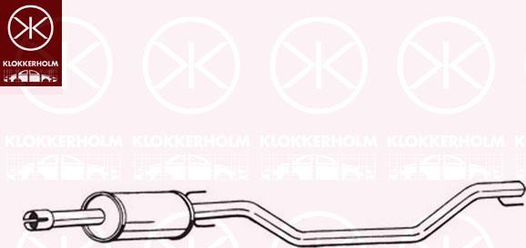 Klokkerholm 284-757 - Средний глушитель выхлопных газов autodif.ru