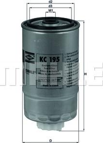 KNECHT KC 195 - Топливный фильтр autodif.ru