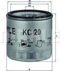 KNECHT KC 20 - Топливный фильтр autodif.ru