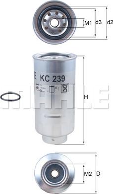 KNECHT KC 239D - Топливный фильтр autodif.ru
