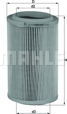 KNECHT LX 915 - Воздушный фильтр, двигатель autodif.ru