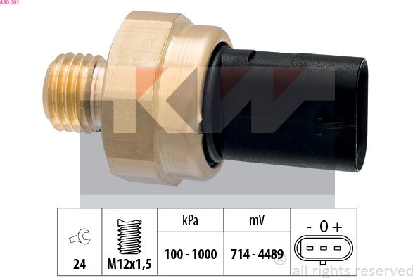 KW 480 001 - Датчик, давление масла autodif.ru