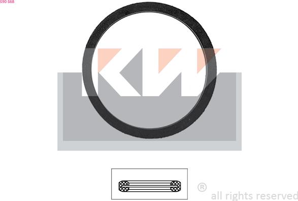 KW 590 568 - Прокладка, термостат autodif.ru