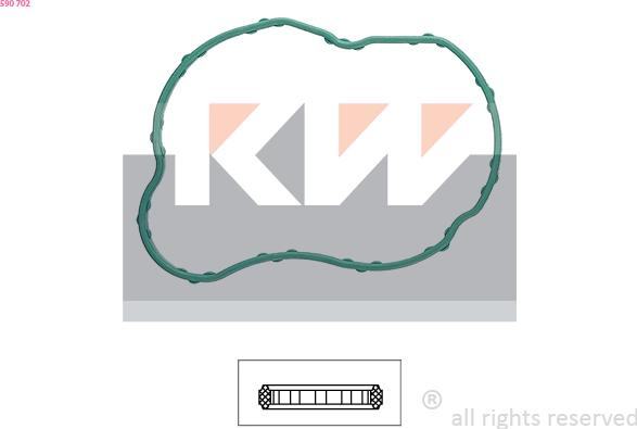 KW 590 702 - Прокладка, термостат autodif.ru