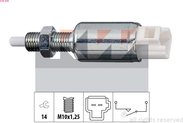 KW 510 258 - Выключатель, привод сцепления (Tempomat) autodif.ru