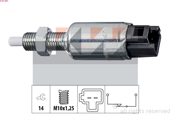 KW 510 287 - Выключатель, привод сцепления (Tempomat) autodif.ru