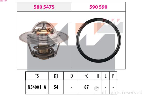 KW 580 547 - Термостат охлаждающей жидкости / корпус autodif.ru