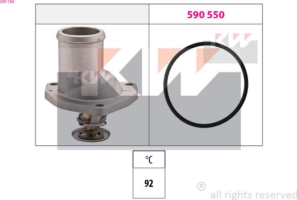 KW 580 188 - Термостат охлаждающей жидкости / корпус autodif.ru