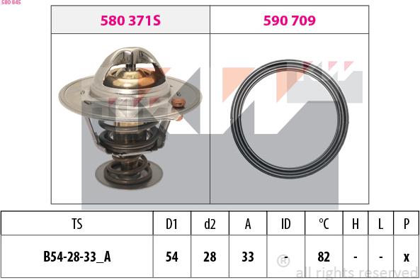 KW 580 845 - Термостат охлаждающей жидкости / корпус autodif.ru