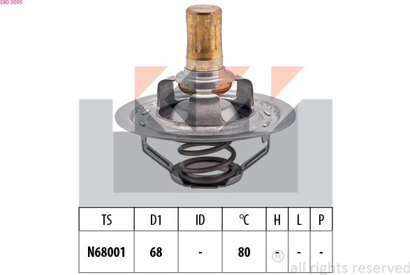 KW 580 309S - Термостат охлаждающей жидкости / корпус autodif.ru