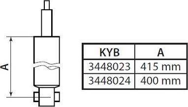 KYB 3448023 - Амортизатор autodif.ru