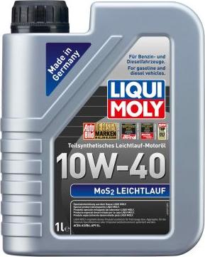 Liqui Moly 1930 - Масло моторное LIQUIMOLY MoS2 Leichtlauf 10W40 полусинтетическое 1л. autodif.ru