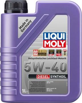 Liqui Moly 1340 - LiquiMoly 5W40 Diesel Synthoil (1L) масло мотор.!син.\API CF,ACEA B4-04, MB 229.3,BMW LL-98,VW505.00 autodif.ru