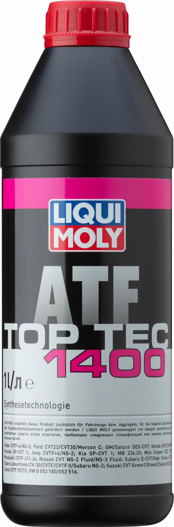 Liqui Moly 8041 - Масло транcмиссионное Liqui Moly Top Tec ATF 1400 - 1 литр для вариаторов CVT autodif.ru
