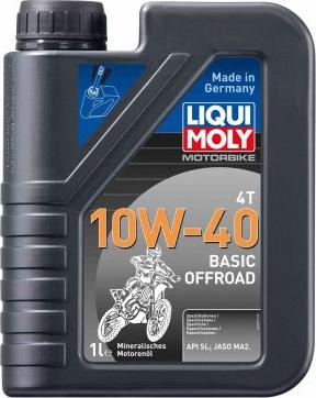 Liqui Moly 3059 - 10W-40 Motorbike 4T Basic Offroad (мин.мотор.масло для 4-х тактных двиг.) 1л autodif.ru