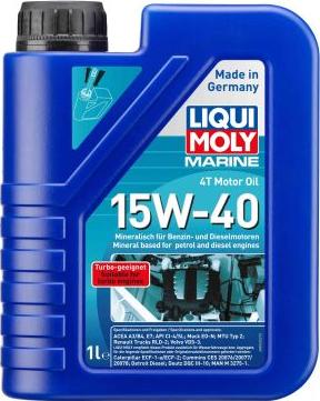 Liqui Moly 25015 - LiquiMoly 15W40 Marine 4T Motor Oil (1L)_мин. масло моторн.! для водн.техн.\API CF/SH,ACEA A3/B4/E2 autodif.ru