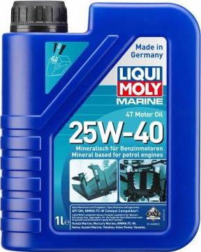 Liqui Moly 25026 - LiquiMoly 25W40 Marine 4T Motor Oil (1L)_минер.масло моторн.! для водн.техн.\API SL autodif.ru