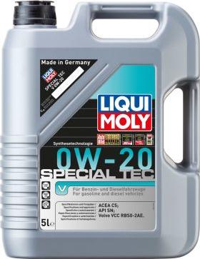 Liqui Moly 20632 - 20632 LiquiMoly НС-синт. мот.масло Special Tec V 0W-20 SN C5 (5л) autodif.ru