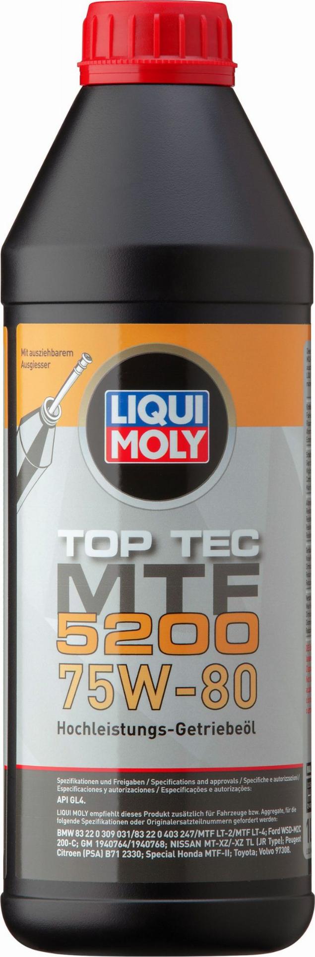 Liqui Moly 20845 - Масло трансмиссионное LIQUI MOLY Top Tec Синтетическое 75W-80 1л. autodif.ru