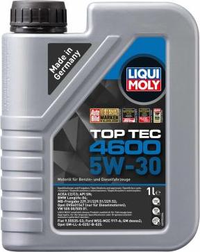 Liqui Moly 8032 - Масло моторное синтетическое 1л - НС-синт. мот.масло Top Tec 4600 5W-30 SN C2,C3 autodif.ru