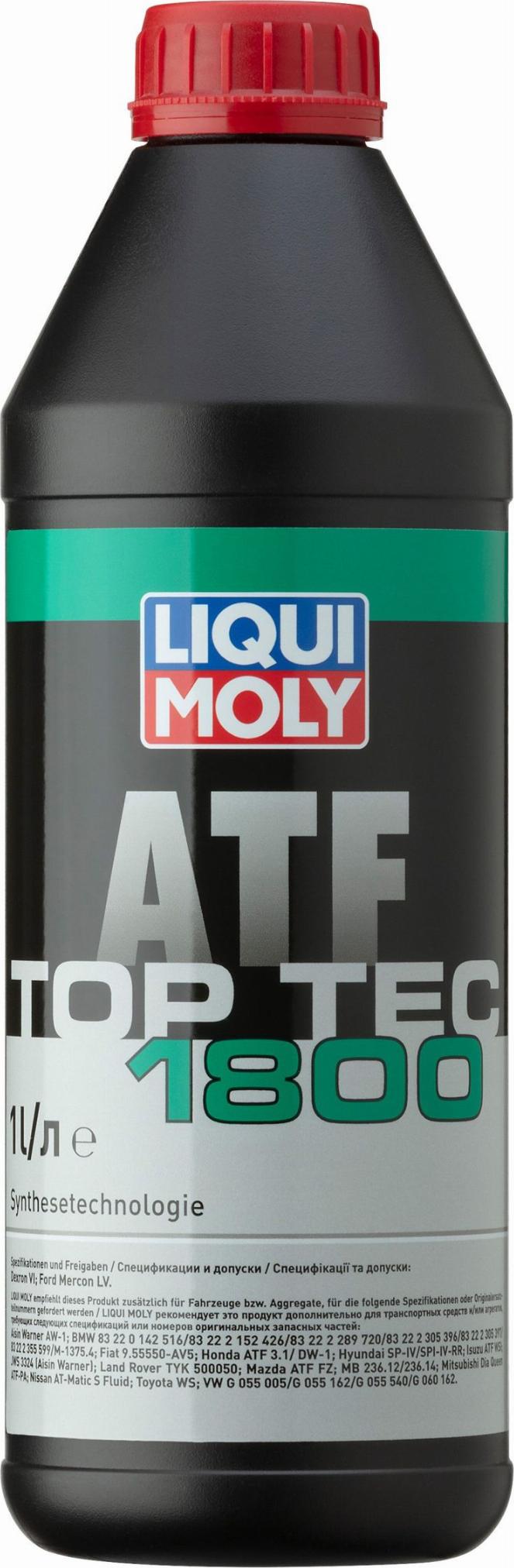 Liqui Moly 2381 - Масло транcмиссионное Liqui Moly Top Tec ATF 1800 - 1 литр для АКП (Dexron VI, Mercon LV, SP IV, Mat autodif.ru