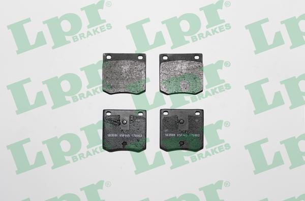 LPR 05P165 - Тормозные колодки, дисковые, комплект autodif.ru
