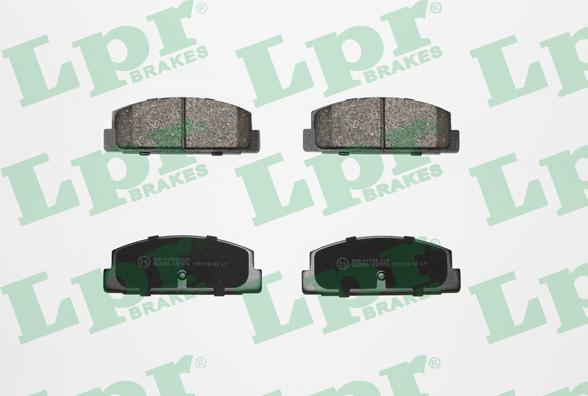 LPR 05P876 - Тормозные колодки, дисковые, комплект autodif.ru