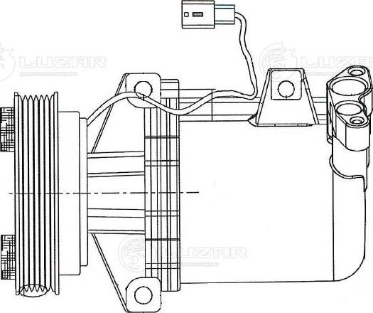 Luzar LCAC0978 - Компрессор кондиц. для ам Renault Fluence (10-) 1.6i (LCAC 0978) LCAC0978 autodif.ru