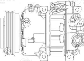 Luzar LCAC 08B2 - Компрессор кондиционера для а/м Hyundai Santa Fe II (06-) 2.2CRDi LCAC08B2 autodif.ru