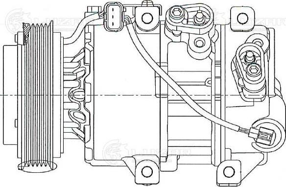 Luzar LCAC 08S5 - Компрессор кондиц. для а/м Hyundai ix35 (10-)/KIA Sportage III (10-) 2.0i (тип Doowon) (LCAC 08S5) autodif.ru
