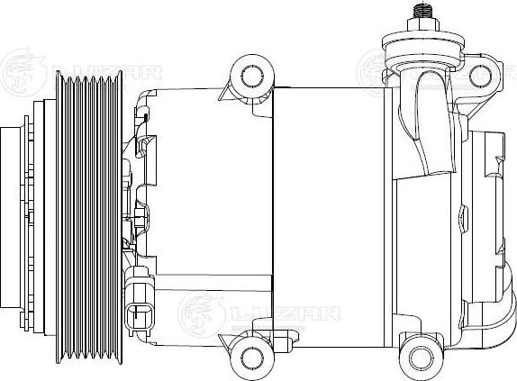 Luzar LCAC1089 - Компрессор кондиц. для а/м Ford Transit VII (06-) 2.4TDCi (LCAC 1089) autodif.ru
