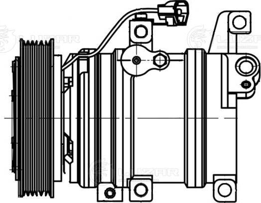 Luzar LCAC2515 - Компрессор кондиц. для а/м Mazda 6 (GG) (02-) (LCAC 2515) autodif.ru