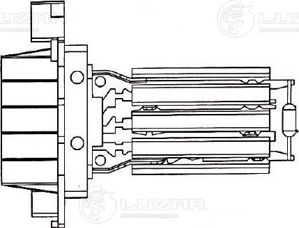 Luzar LFR 1680 - резистор вентилятора отопителя LUZAR для а/м Fiat Ducato (06-)/PSA Boxer/Jumper (06-) (LFR 1680) autodif.ru