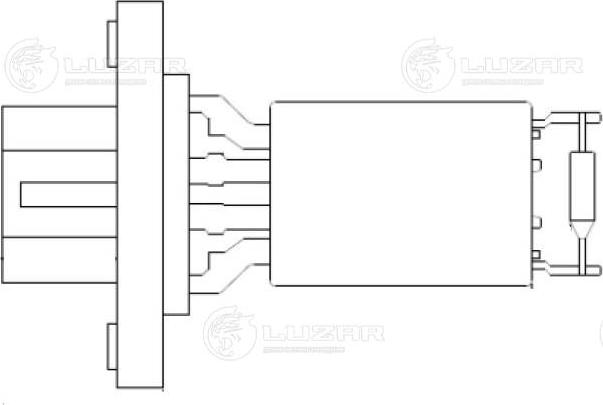 Luzar LFR 1076 - Резистор э/вент. отоп. для а/м Ford Focus II (05-)/Mondeo IV (07-) (LFR 1076) autodif.ru