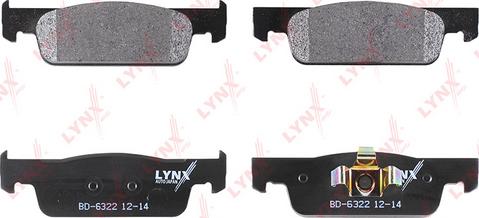 LYNXauto BD-6322 - Колодки тормозные передние RENAULT Logan II 1.2-1.5D 12> / Sandero II 1.2-1.5D RENAULT Clio IV 1.2- autodif.ru