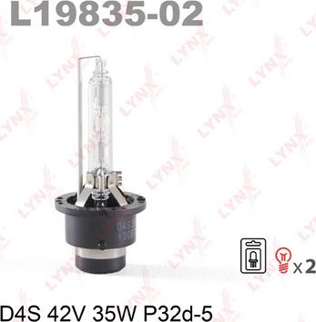 LYNXauto L19835-02 - Лампа накаливания, фара дальнего света autodif.ru