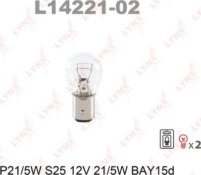 LYNXauto L14221-02 - Лампа накаливания autodif.ru