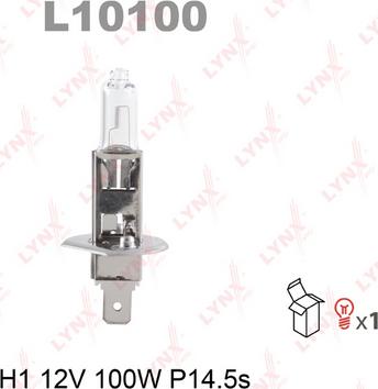 LYNXauto L10100 - Лампа H1 12V 100W P14.5S autodif.ru