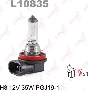 LYNXauto L10835 - лампа! (H8) 35W 12V PGJ19-1 галогенная стандарт\ autodif.ru