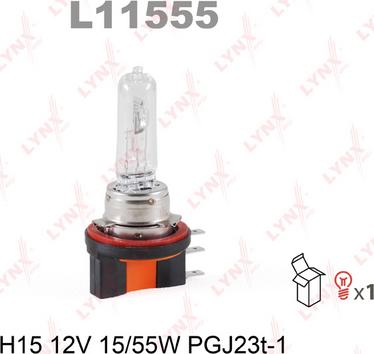 LYNXauto L11555 - Лампа накаливания, фара дальнего света autodif.ru