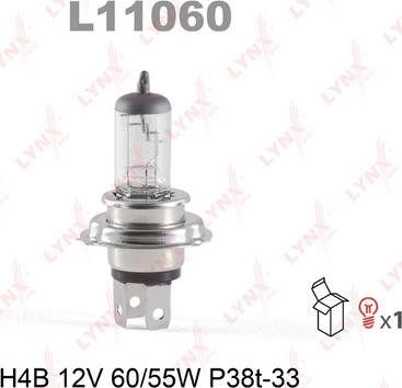 LYNXauto L11060 - Лампа накаливания, основная фара autodif.ru