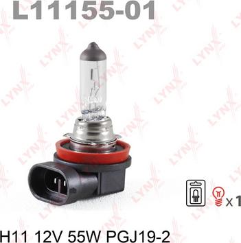 LYNXauto L11155-01 - Лампа накаливания, фара дальнего света autodif.ru