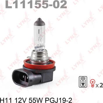LYNXauto L11155-02 - Лампа накаливания, фара дальнего света autodif.ru