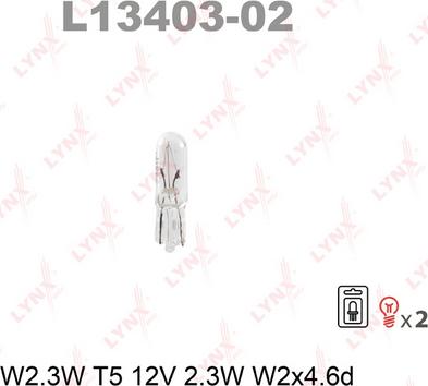 LYNXauto L13403-02 - Лампа накаливания autodif.ru