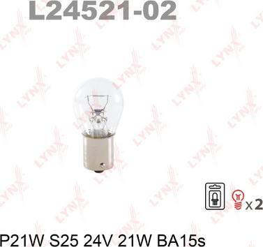 LYNXauto L24521-02 - Лампа накаливания autodif.ru